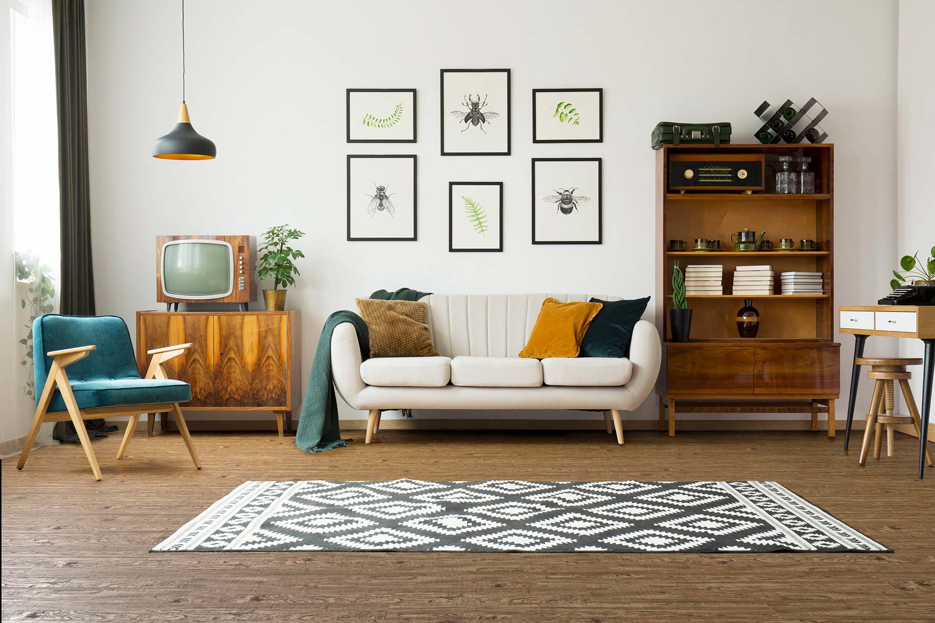 Rustic Oak — Deep Emboss room scene