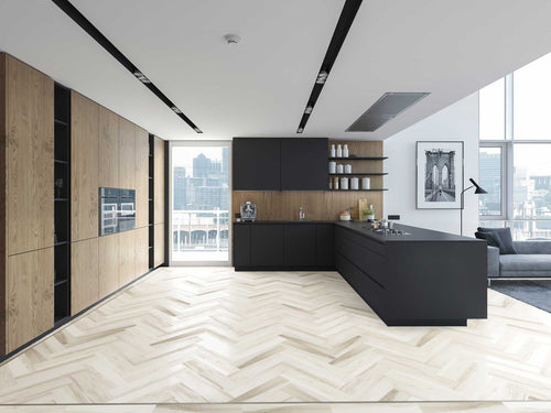Alaska Herringbone — Herringbone room scene
