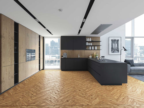 Alder Herringbone — Herringbone room scene