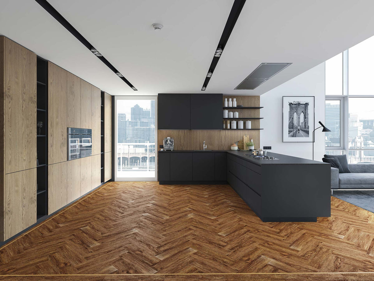Seville Herringbone — Herringbone room scene