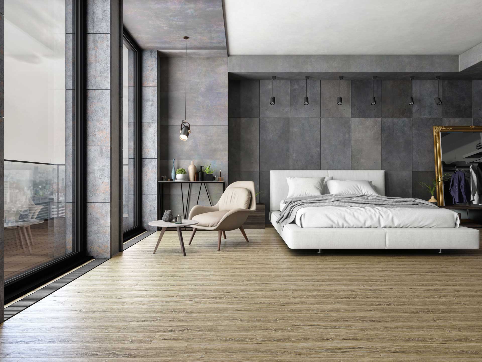 Champagne Oak — Prima room scene