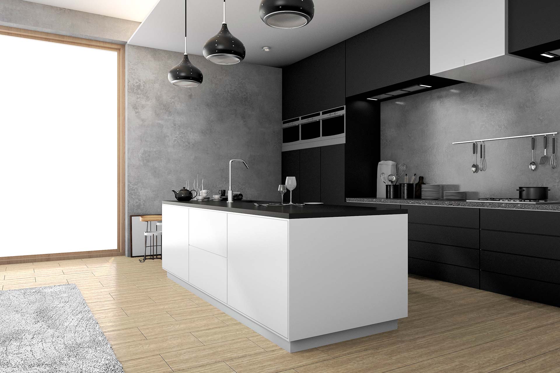Honey Travertine — Shale Finish room scene