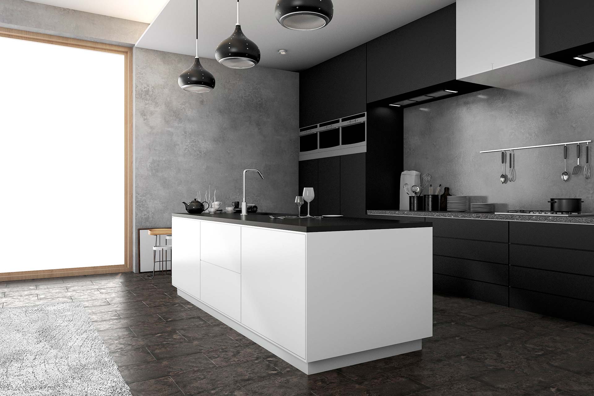 Sicilian Slate — Shale Finish room scene