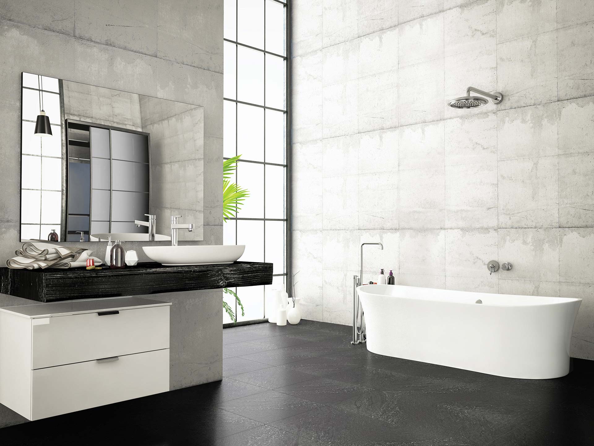 Graphite Slate — Stone & Granite room scene