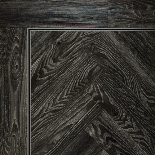 Black Ash Herringbone — Herringbone swatch