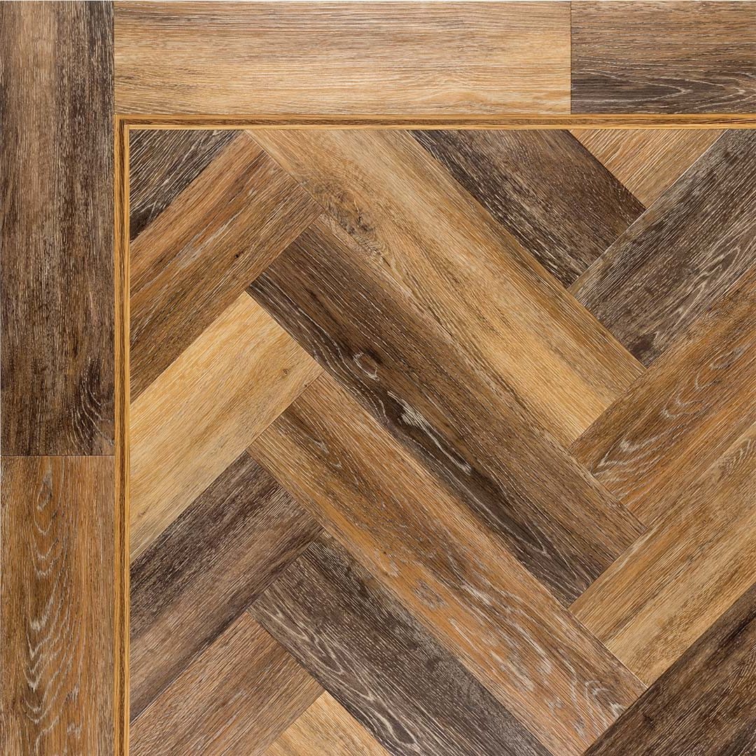 Random Aged Oak Herringbone — Herringbone swatch